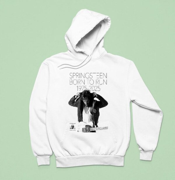Bruce Springsn Th Anniversary Born To Run Hoodie