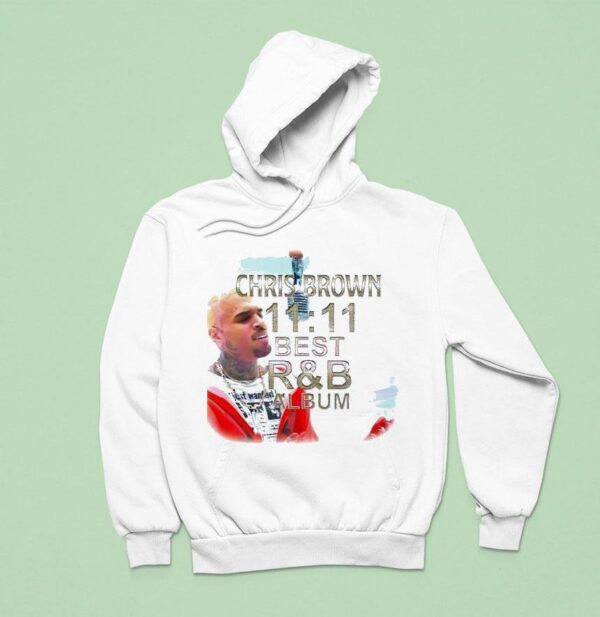 Chris Brown Best Rb Album Gold Glitter Typography Hoodie