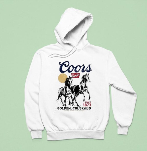 Coors Golden Colorado Horses Since Banque Hoodie