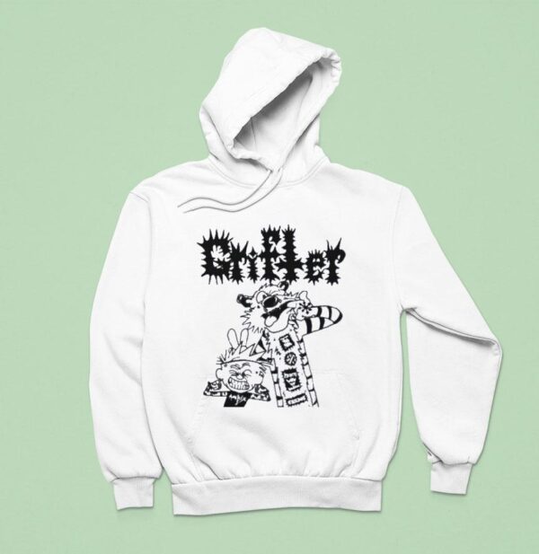 Crust Punk Calvin And Hobbes Hoodie