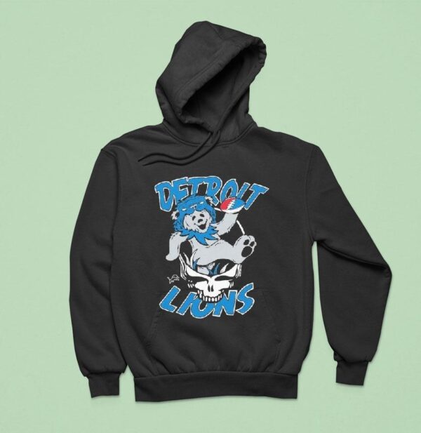 Detroit Lions Nfl X Grateful Dead Bear Hoodie