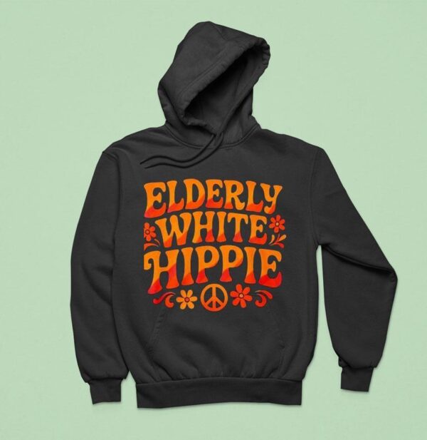 Elderly White Hippie Trending Saying Halloween Hoodie