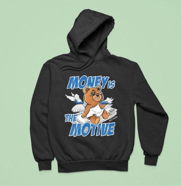 French Blue S Money Motive Angel White Blue Hoodie