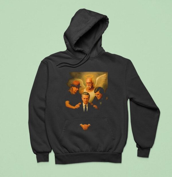 Gavin Newsom And Hulk Hogan Tucker Carlson The Chosen One A Fantastic Hoodie