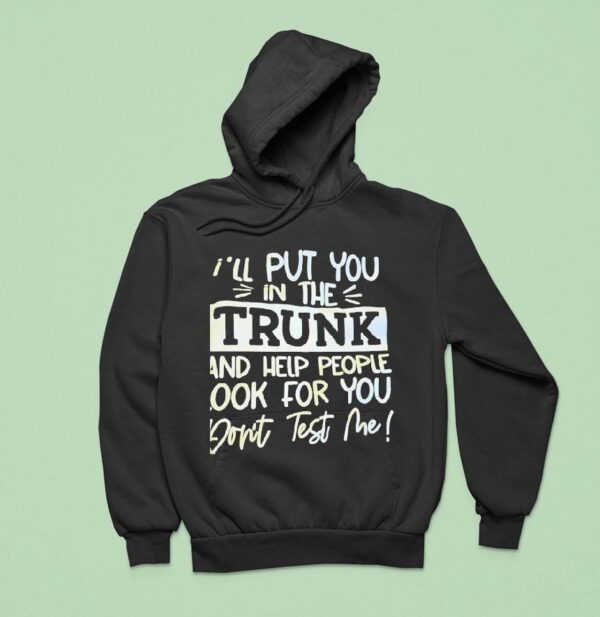 I Ll Put You In The Trunk And Help You Don T Test Me Hoodie