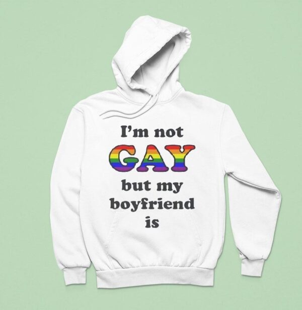 I M Not Gay But My Boyfriend Is Glb Hoodie