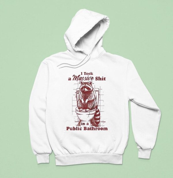 I Took A Massive Shit In A Public Bathroom Racoon Toile Hoodie