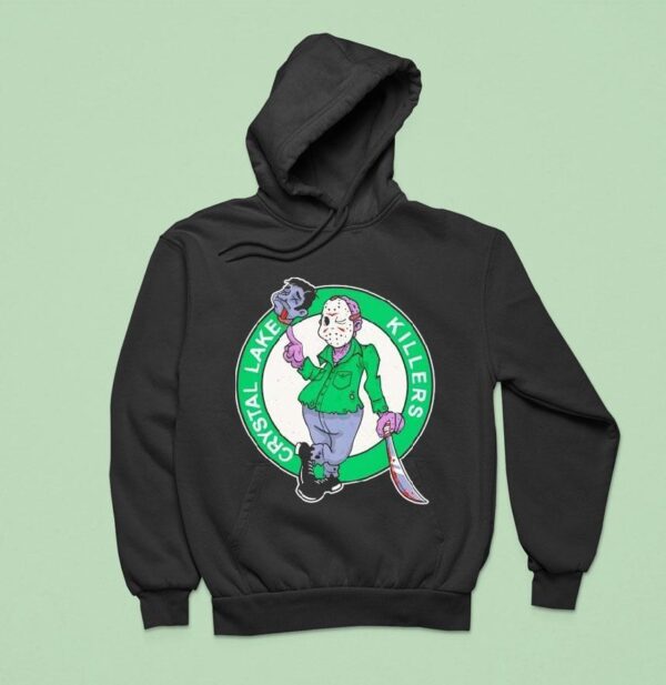 Jason Voorhees In The Style Of The Boston Celtics Logo Hoodie