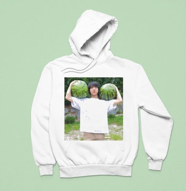 Jin Bts With Left And Right Watermelons Photo Hoodie