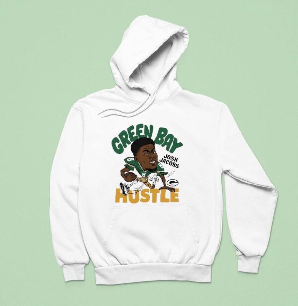 Josh Jacobs Hustle Green Bay Packers Football Signature Cartoon Hoodie