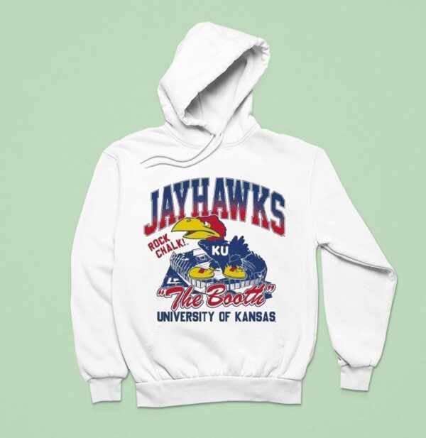 Kansas Jayhawks The Booth Rock Chalk Stadium University Of Ku Masco Hoodie