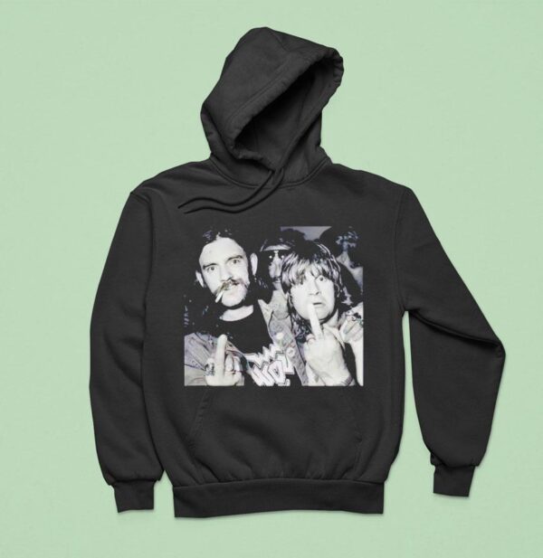 Lemmy And Ozzy Middle Finger Hoodie