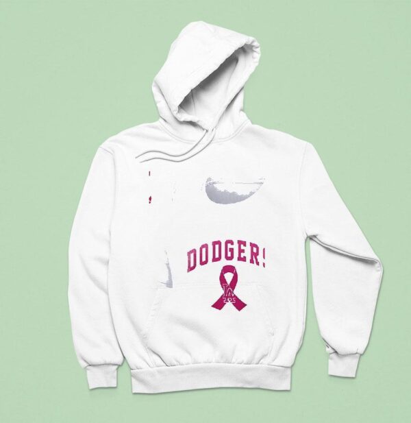 Los Angeles Dodgers Mlb Breast Cancer Awareness Hoodie