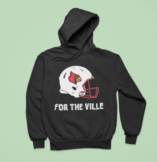 Louisville Cardinals Helmet For The Ville Hoodie