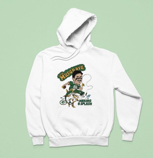 Luke Musgrave Making A Splash Green Bay Packers Football Cartoon Hoodie