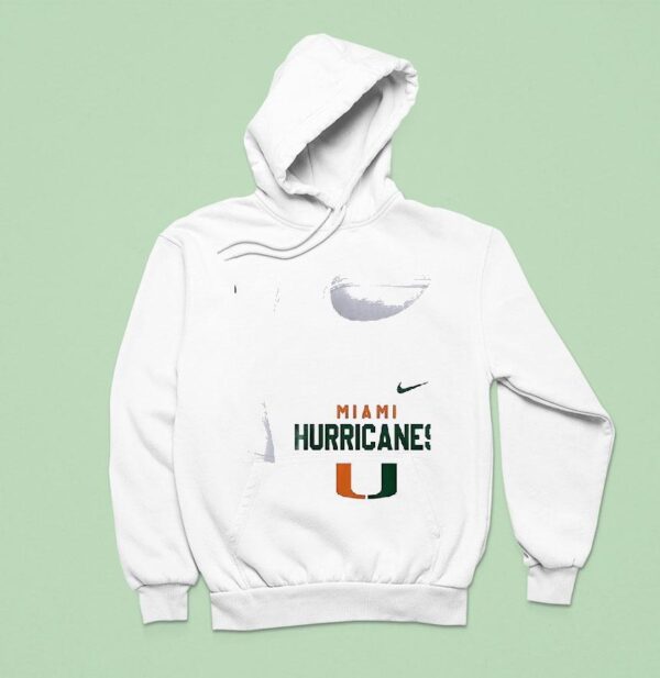 Miami Hurricanes Ncaa One Nation Under God Cross Graphic Hoodie