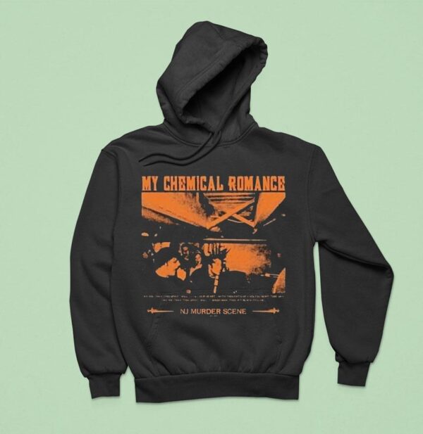 My Chemical Romance Nj Murder Scene Bullets Themed Hoodie