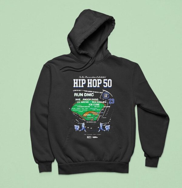 Nas Snoop Dogg Lil Wayne Wiz Khalifa Ice Cube New York Yankees Hip Hop In The Bronx Where It All Started Run Dmc Stadium Hoodie