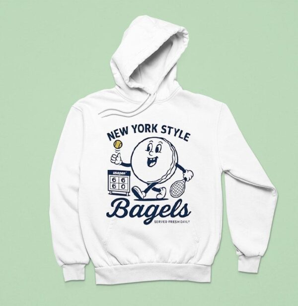 New York Style Bagels Served Fresh Daily Tennis Hoodie