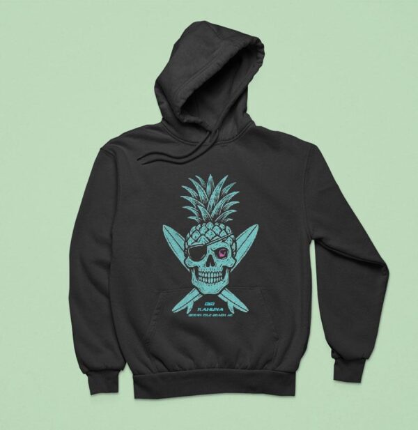 Oib Kahuna Ocean Isle Beach Nc Skull Shark Jolly Hoodie