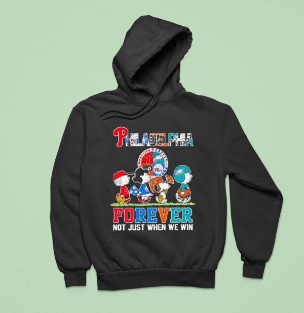 Peanuts Philadelphia Sport Teams Logo Forever Not Just When We Win Hoodie