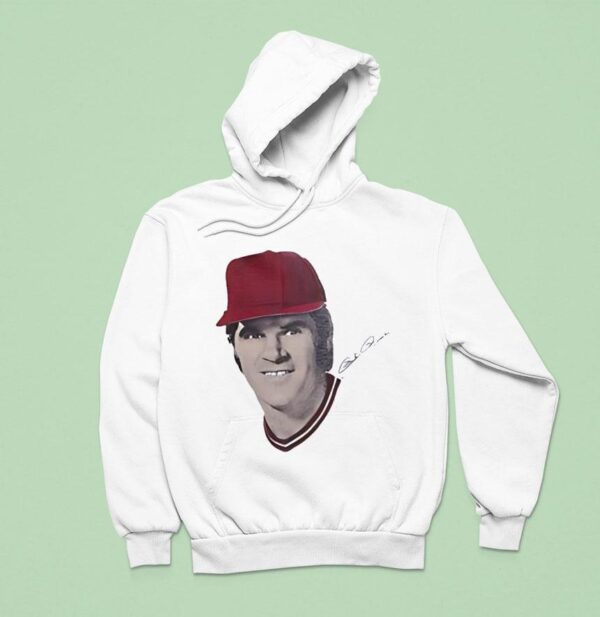 Pete Rose Cincinnati Reds Baseball Signature Hoodie
