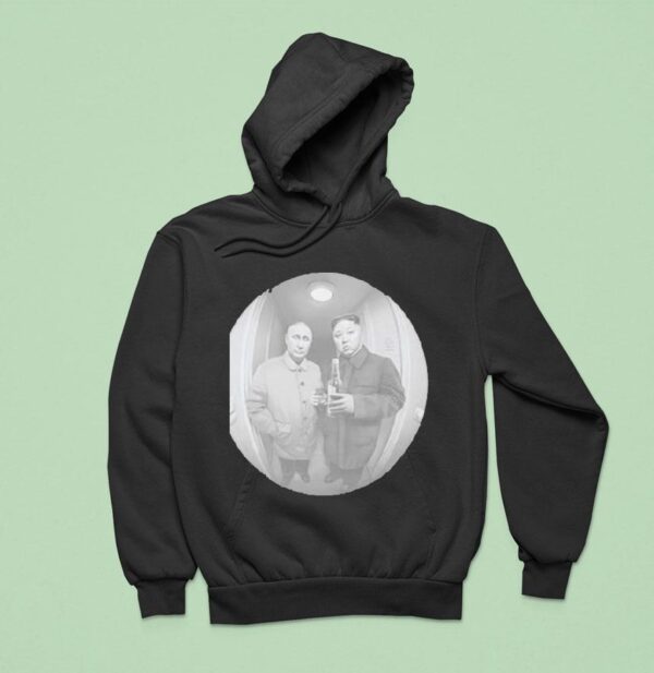 Putin Kim Jong Un Knock At The Door Spy Hole Picture Hoodie
