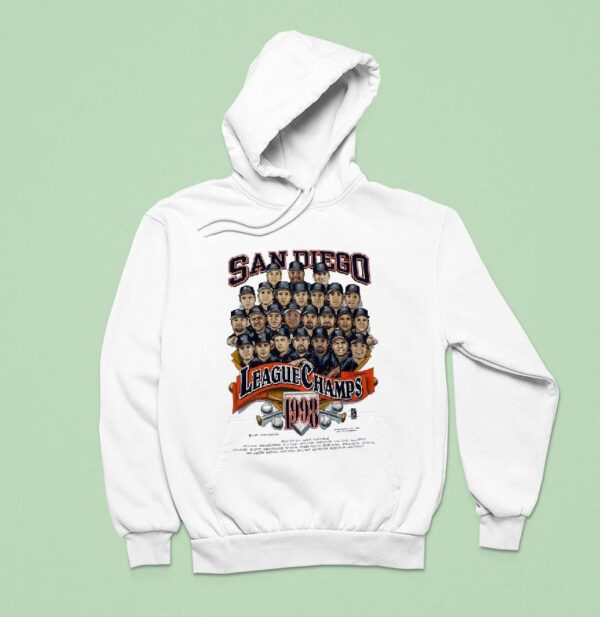 San Diego Padres Legends Name League Champs Vintage Hoodie