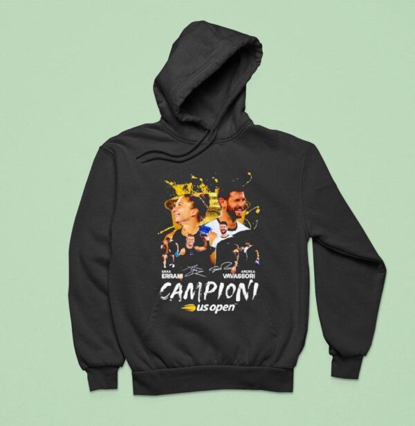 Sara Errani And Andrea Vavassori Campioni Us Open Signatures Hoodie
