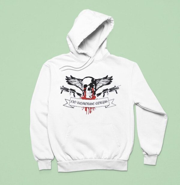 Skull Wings No Remorse Corps Hoodie