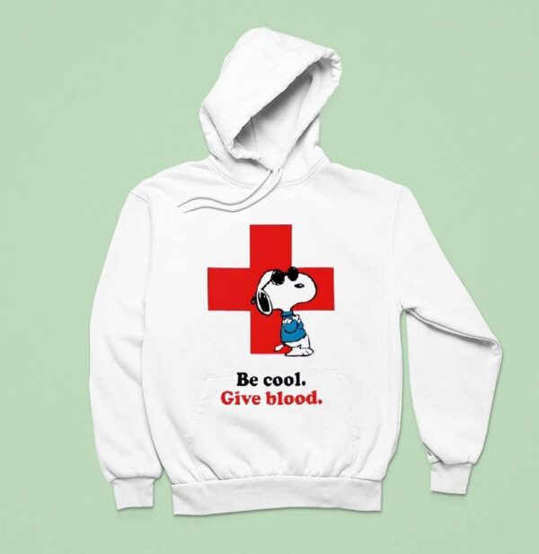 Snoopy Red Cross Be Cool Give Blood Hoodie