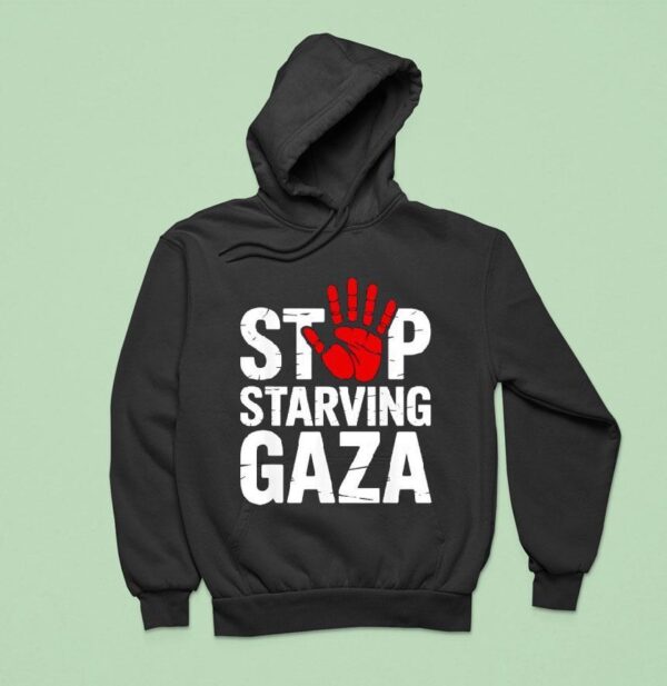 Stop Starving Gaza Save Children Hand Hoodie