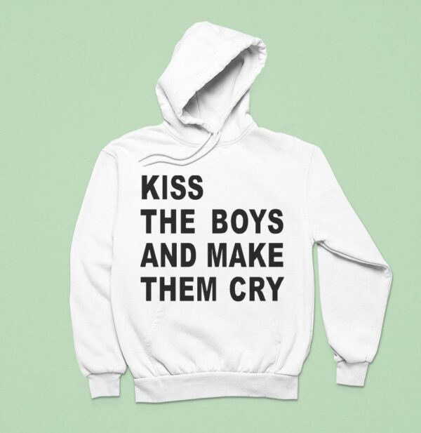 Sydney Sweeney Wearing Kiss The Boys And Make Them Cry Hoodie