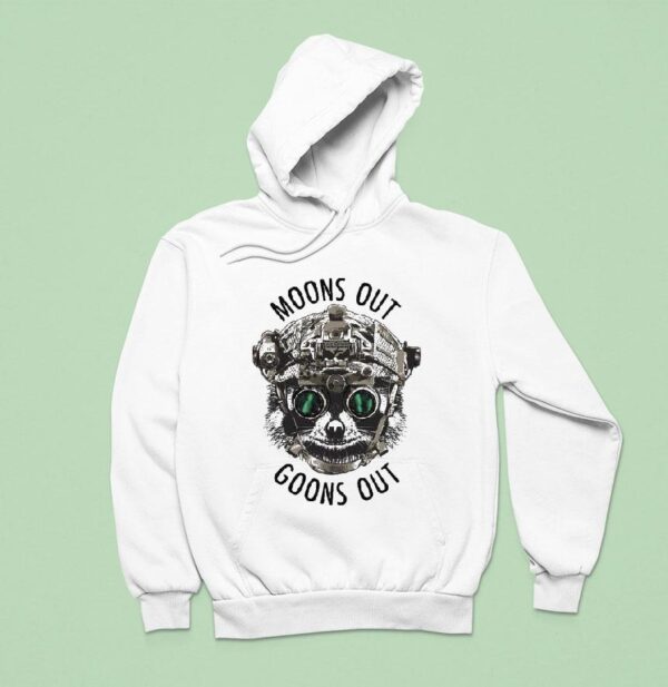Texas Plinking Moons Out Goons Out Racoon Hoodie