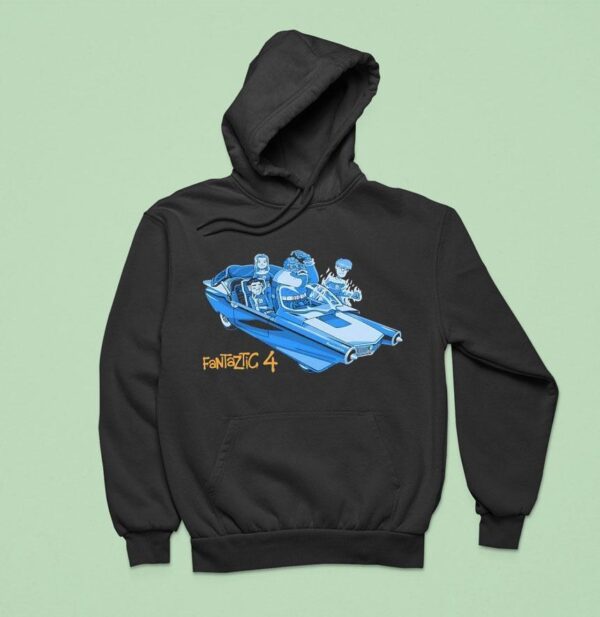 The Fantastic Four In The Fantasticar Style Of Gorillaz Hoodie