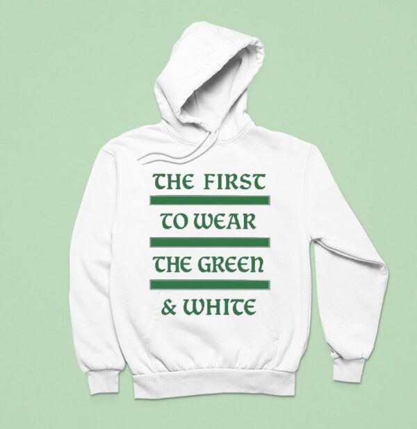 The First To Wear The Green And White Style Philadelphia Eagles Hoodie
