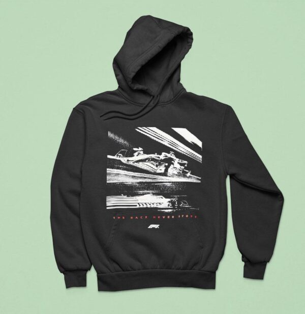 The Race Never Stops Formula Logo Hoodie