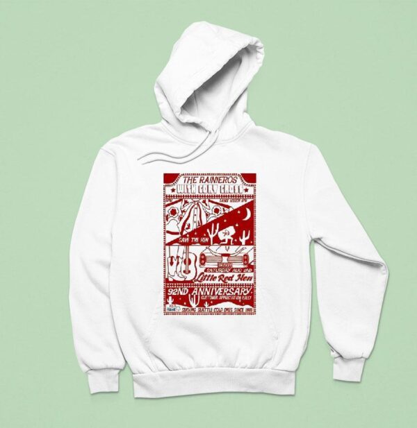 The Rainieros With Cory Cross Little Red Hen Seattle Music Aug Tour Hoodie