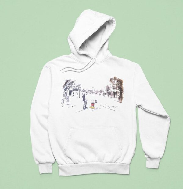 Walt Disney And Mickey Mouse Standing On Main Street Usa At The Magic Kingdom Hoodie