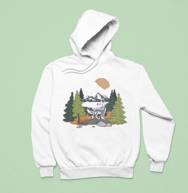 Wanderlust Wolf Adventure Awaits At Landslide Lake Hoodie
