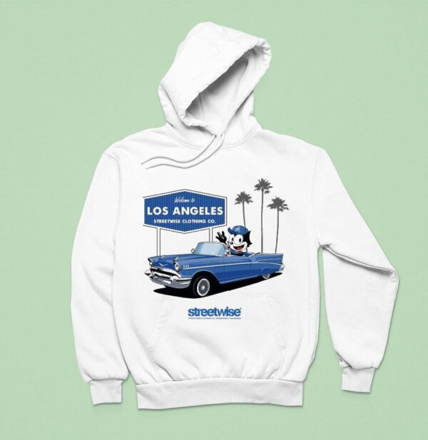 Welcome To Los Angeles The City Streetwise Cat Felix Hoodie