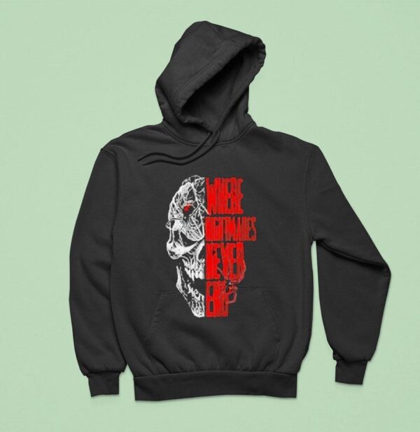 Where Nightmares Never End Knott S Scary Farm Spider Skull Hoodie