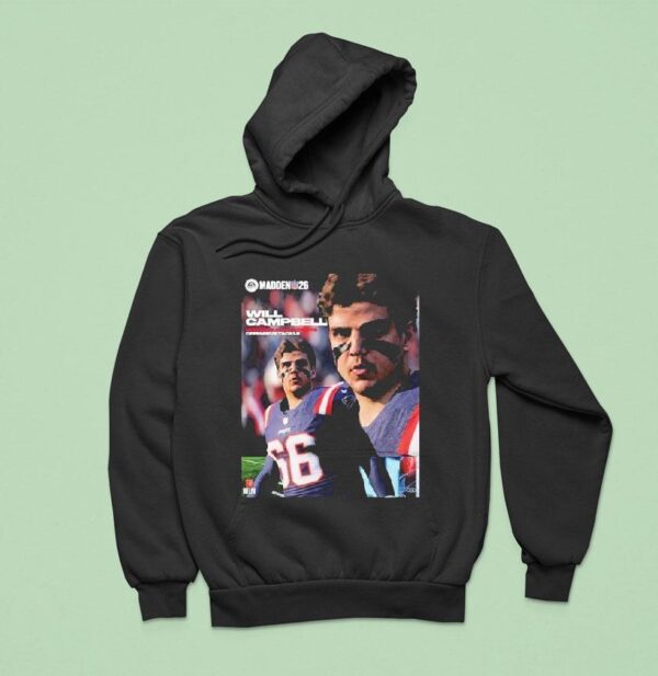 Will Campbell New England Patriots Rookie Offensive Tackle Madden Nfl American Football Hoodie
