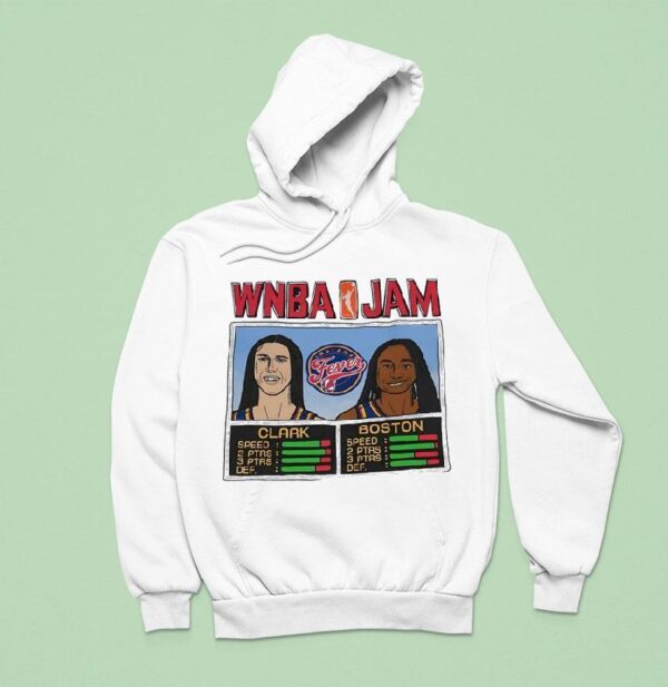 Wnba Jam Caitlin Clark And Aliyah Boston Indiana Fever Basktball Hoodie