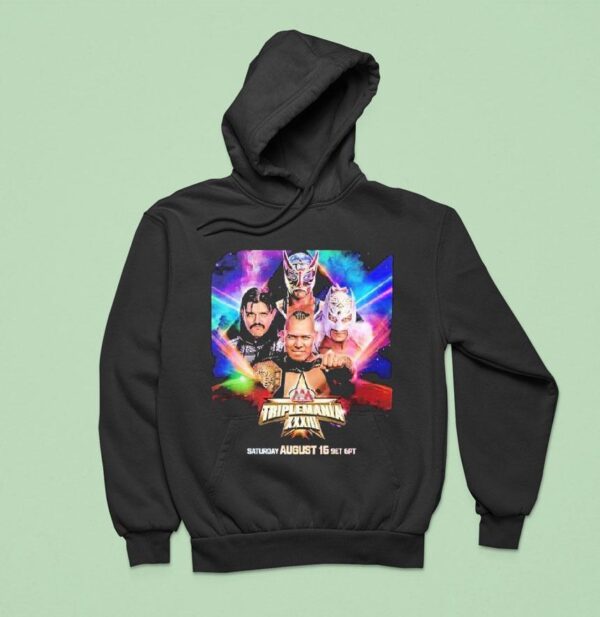 Wwe Triplemania Xxiii On Saturday August Th With Vikinggo Vs Mysterio Vs Dragon Lee Vs Americano For The Aaa Mega Championship Hoodie