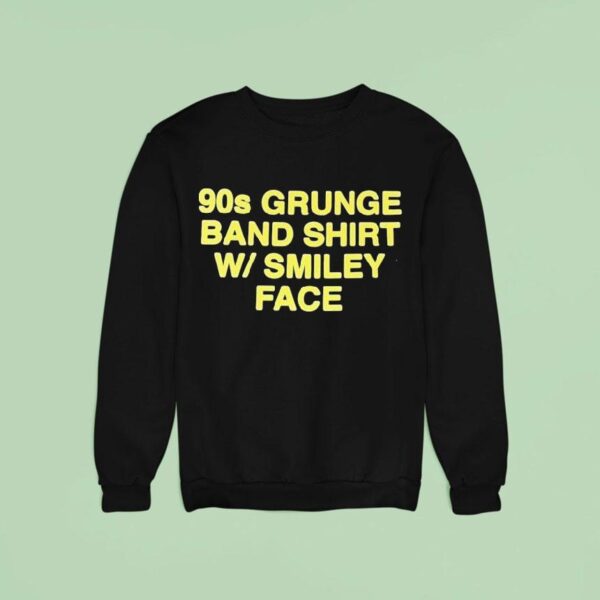 S Grunge Band W Smiley Face Sweatshirt