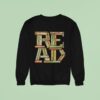 A Stack Of Books Creating The Word Read Sweatshirt