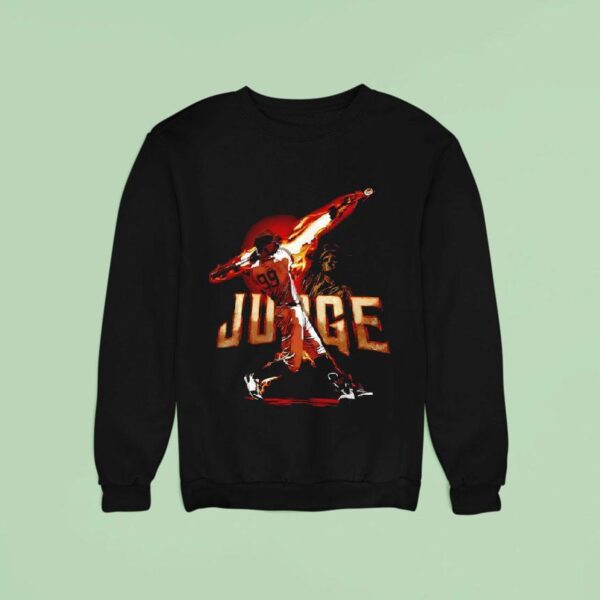 Aaron Judge Fire Swing New York Yankees Baseball Sweatshirt