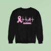 Alabama Heartbeat Pink Ribbon Breast Cancer Sweatshirt