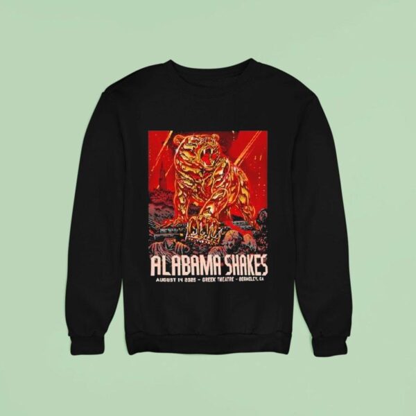 Alabama Shakes Greek Theater Berkeley Ca Aug Bear Sweatshirt